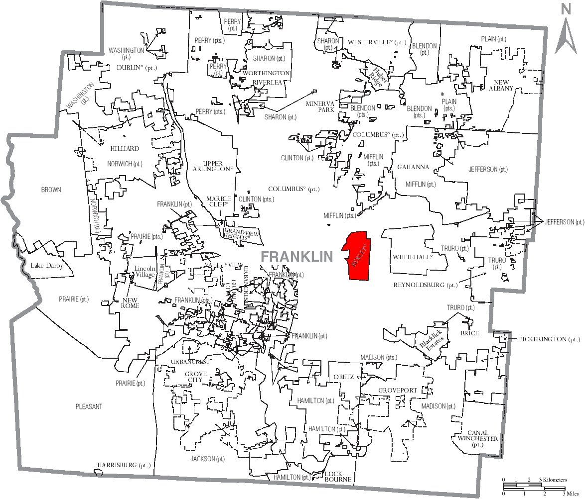Bexley, OH - پرونده:Map of Franklin County Ohio With Bexley labeled.png - ویکی‌پدیا،  دانشنام